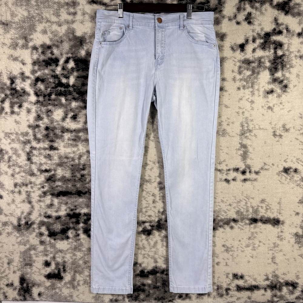 Mugsy Jeans Mens Size 35x34 Lightest Blues Performance Soft Stretch Comfort